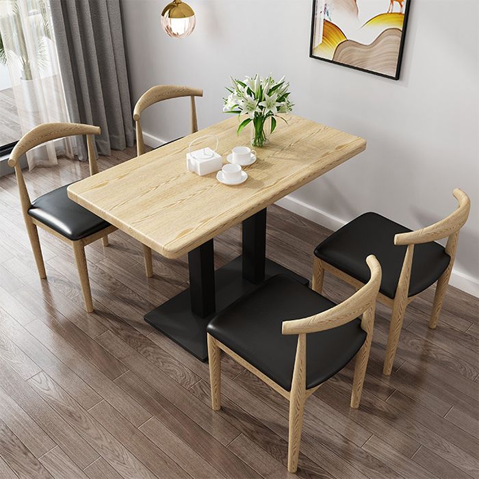Modern 1/3/4/5 Pieces Dining Set Geometry Wood Dining Table Set for Dining Room Clearhalo 'Dining Room Sets' 'Dining Tables & Seating' 'dining_room_set' 'furn' 'furn_dining_room_set' 'Furniture' 'furniture_dining_room_set' 'Kitchen & Dining Furniture' 'kitchen&dining_furn' 'kitchen' 1200x1200_b62f6c70-1e36-4db5-9ebf-b6fd4e32059d