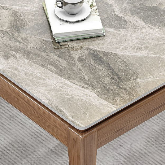 Midcentury Style Dining Table Rectangle Stone Dining Site Table for Home Clearhalo 'Dining Tables & Seating' 'Dining Tables' 'dining_table' 'furn' 'furn_dining_table' 'Furniture' 'Kitchen & Dining Furniture' 1200x1200_b63097fa-9726-493a-97da-98bc5f9018f1
