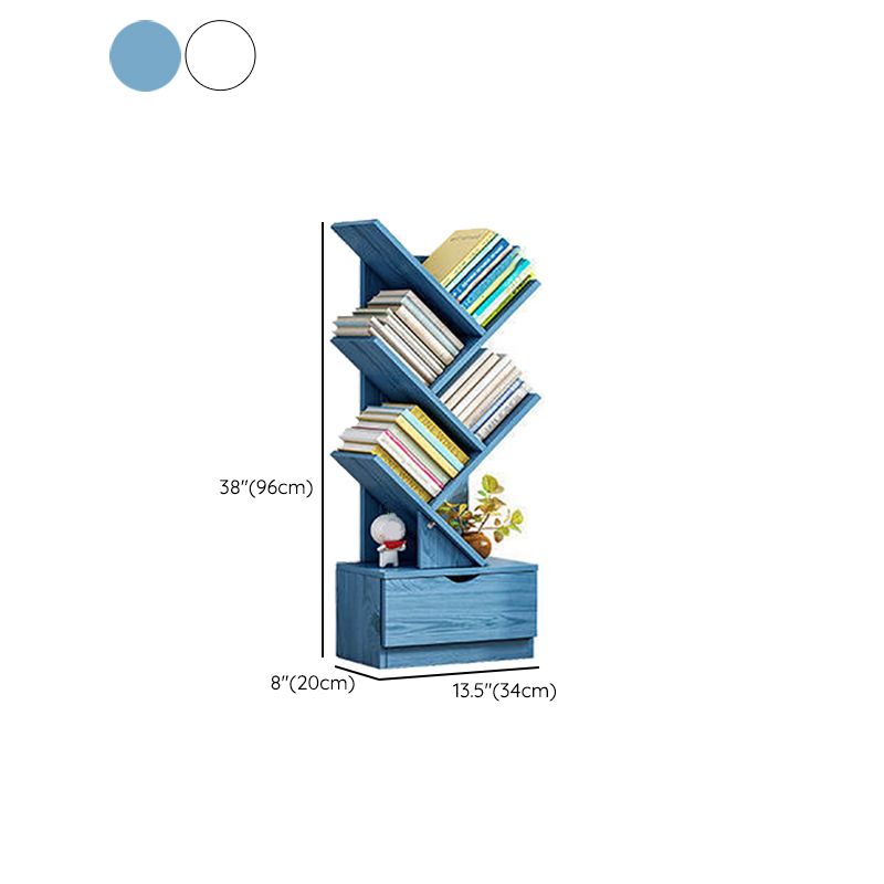 Modern Open Back Standard Bookshelf Engineered Wood Bookcase with Drawers for Study Room Clearhalo 'Bookcases' 'furn' 'furn_bookcases' 'Furniture' 'Office Furniture' 1200x1200_b6313625-d518-4f11-b7d5-d08de3ecd2b3
