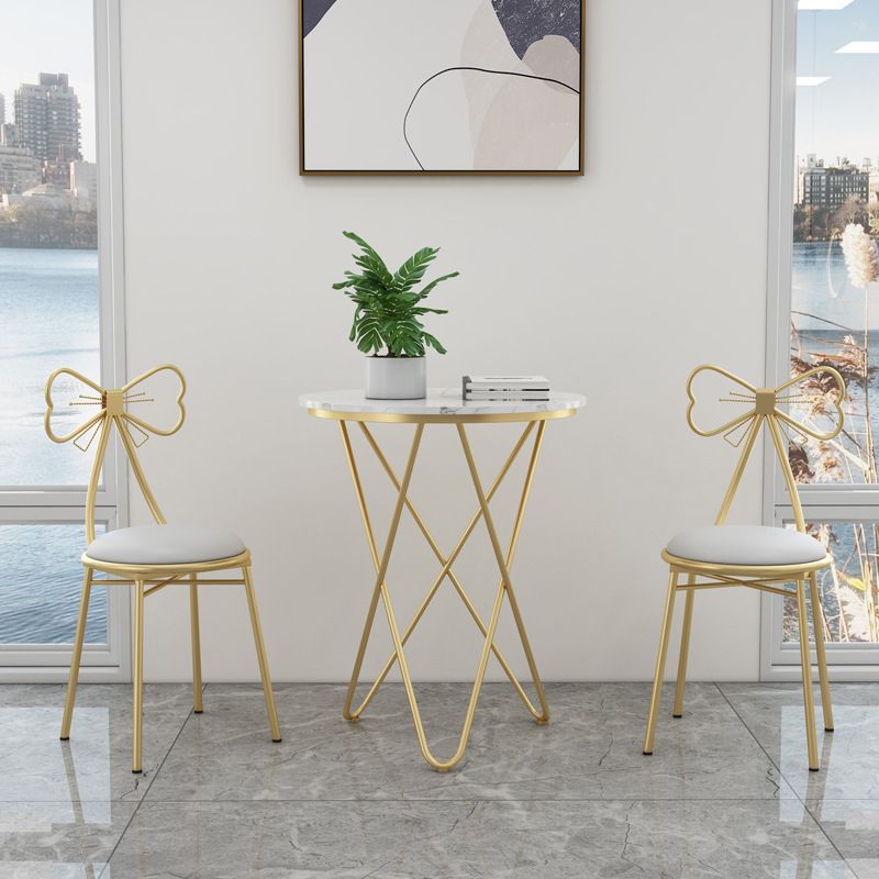 Glam Metal Armless Dining Chair Open Back Dining Side Chair for Restaurant Use Clearhalo 'Dining Chairs' 'Dining Tables & Seating' 'dining_chair' 'furn' 'furn_dining_chair' 'Furniture' 'furniture_dining_chair' 'Kitchen & Dining Furniture' 1200x1200_b63238be-11cb-4aab-9c34-1f0173eb3563