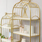 Estantería de estantería moderna de oro Etagere Metal Open Bookcase para sala de estar