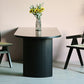 Simplicity Double Pedestal Dining Table Free Form Black Fixed Table with Wooden Top Clearhalo 'Dining Tables & Seating' 'Dining Tables' 'dining_table' 'furn' 'furn_dining_table' 'Furniture' 'Kitchen & Dining Furniture' 1200x1200_b6352516-5f28-48d3-91be-758275547817