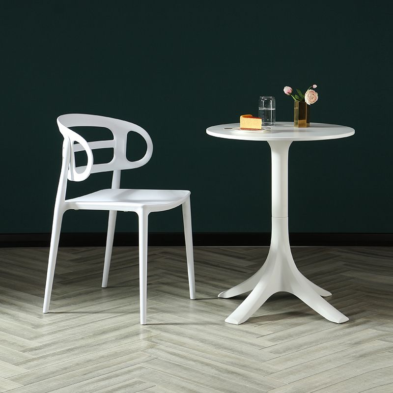 Scandinavian Arm Dining Chairs Plastic Low Back Dining Side Chair for Home Clearhalo 'Dining Chairs' 'Dining Tables & Seating' 'dining_chair' 'furn' 'furn_dining_chair' 'Furniture' 'Kitchen & Dining Furniture' 1200x1200_b6355660-eb1c-4295-b540-b9284a459455