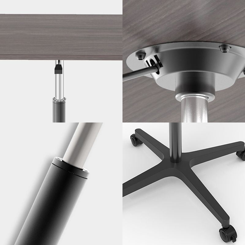 Modern Style Wooden Office Desk Rectangular Adjustable Desk with Caster Wheels Clearhalo 'Furniture' 'furniture_office_desk' 'Office Desks' 'Office Furniture' 'office_desk' 1200x1200_b636549a-9cfc-4e29-9eab-1c7acf2f1b9e