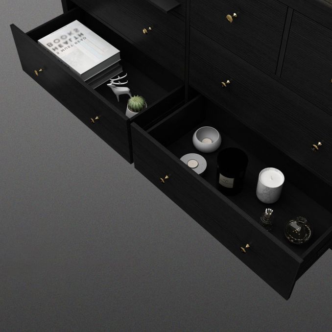 Houten eetkamer dressoir kast moderne serverkast met laden