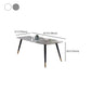 Traditional Luxury Stone Dining Table Rectangle Tripod Base Dining Table