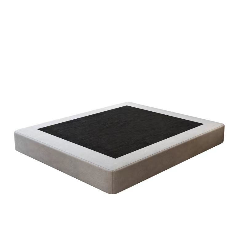 Cadre de lit en bois rembourré contemporain, lit de plate-forme de 9,84 "