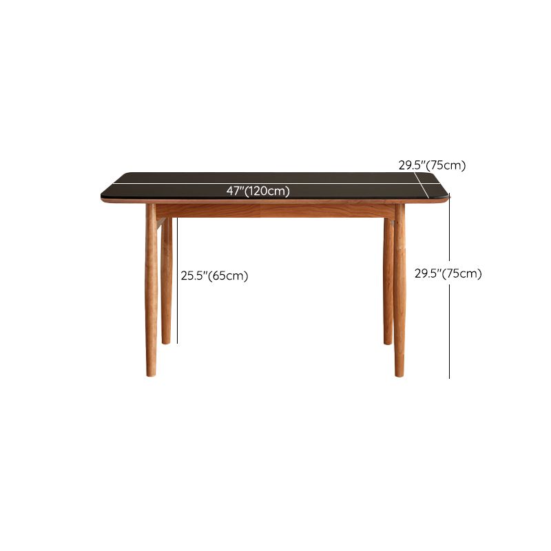 Simplicity Style Rectangle Stone Fixed Dinner Table with 4-foot Clearhalo 'Dining Tables & Seating' 'Dining Tables' 'dining_table' 'furn' 'furn_dining_table' 'Furniture' 'Kitchen & Dining Furniture' 1200x1200_b6383431-6189-47b4-bcf8-153eabc4624f