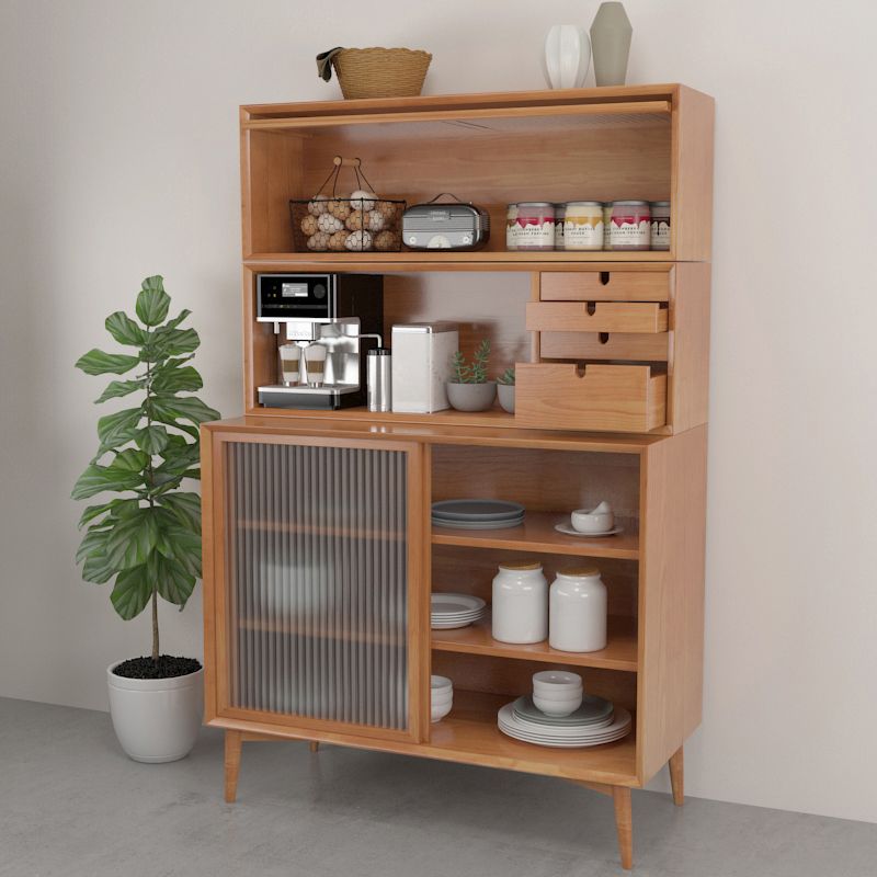 Gesto in legno di gomma Creedenza moderno con cassetti e conservazione