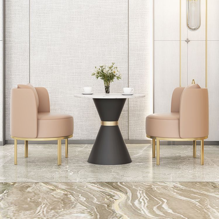 Luxury Sintered Stone Top Dining Table Indoor Round Table with Metal Pedestal Clearhalo 'Dining Tables & Seating' 'Dining Tables' 'dining_table' 'furn' 'furn_dining_table' 'Furniture' 'furniture_dining_table' 'Kitchen & Dining Furniture' 'kitchen' 'kitchen_dining_table' 1200x1200_b63976a8-3828-40ba-a9e8-33acf550f6ae