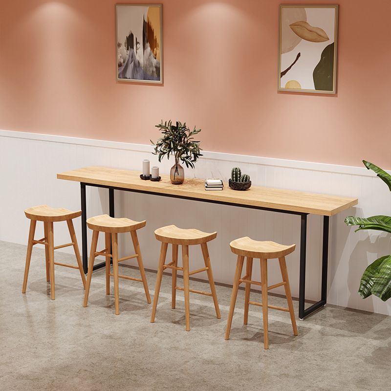 Tavolo da pub in legno massiccio di altezza tavolo da bar rettangolo industriale per rottura