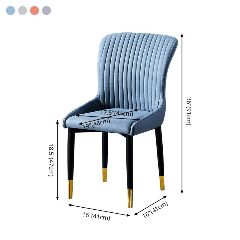 Scandinavian Style Linen Fabric Dining Chairs Solid Back Armless Chairs for Home Clearhalo ' kitchen&dining_furn' 'Dining Chairs' 'Dining Tables & Seating' 'dining_chair' 'furn' 'furn_dining_chair' 'Furniture' 'furniture_dining_chair' 'Kitchen & Dining Furniture' 'kitchen' 1200x1200_b63bba61-e64b-443a-b5ac-8e06de05ea42