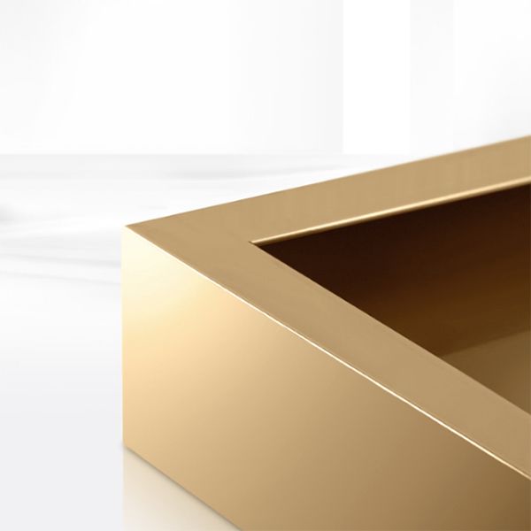 Glam Stone End Table Half Moon Console Accent Table for Hall