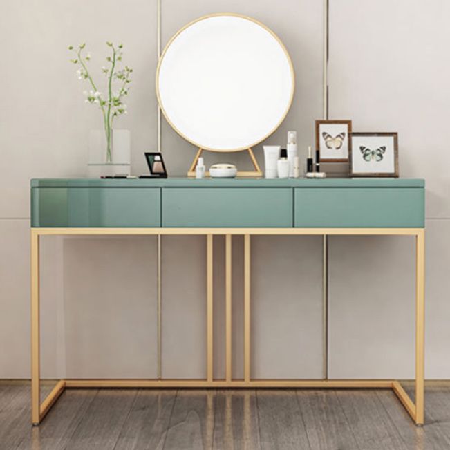 Glam 29.52 "altezza vanità per il trucco in legno verde con cassetti