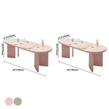 Solid Wood Contemporary Oval Table Wood Top Table for Kitchen and Dining Room Clearhalo ' dining_table' 'Dining Tables & Seating' 'Dining Tables' 'furn' 'furn_dining_table' 'Furniture' 'furniture_dining_table' 'Kitchen & Dining Furniture' 'kitchen&dining_furn' 'kitchen' 'kitchen_dining_table' 1200x1200_b63dd892-a26f-45c0-ab70-8c549b494ed2