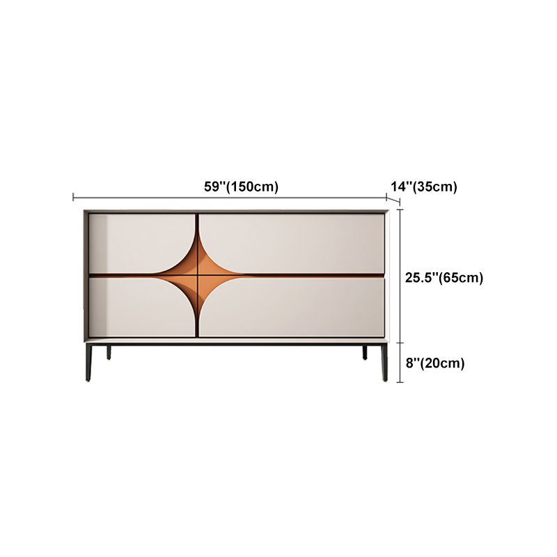 Modern 4-Drawer Sideboard Simple Wood Buffet Table for Dining Room Clearhalo 'buffet_sideboard' 'Buffets & Sideboards' 'furn' 'furn_buffet_sideboard' 'Furniture' 'Kitchen & Dining Furniture' 1200x1200_b63ec784-c25d-47d1-8ba6-c7f7afaf7086