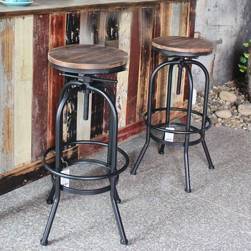 Tableros de barras industriales taburetes de barra de altura ajustable con base de metal