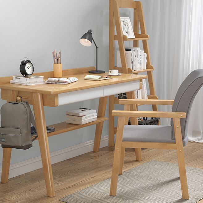 Modern Style Wooden Dining Chair Solid Back Dining Arm Single Chair for Kitchen Clearhalo ' kitchen&dining_furn' 'Dining Chairs' 'Dining Tables & Seating' 'dining_chair' 'furn' 'furn_dining_chair' 'Furniture' 'furniture_dining_chair' 'Kitchen & Dining Furniture' 'kitchen' 1200x1200_b6404ac6-072f-4c5f-aecb-0c8671efc385