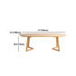 Natural Solid Wood Dining Site Table Oval Modern Double Pedestal Dining Table