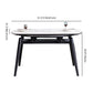 Contemporary Sintered Stone Top Dining Furniture 4 Black Legs Table Collapsible for Kitchen Clearhalo 'Dining Room Sets' 'Dining Tables & Seating' 'dining_room_set' 'furn' 'furn_dining_room_set' 'Furniture' 'furniture_dining_room_set' 'Kitchen & Dining Furniture' 'kitchen&dining_furn' 'kitchen' 1200x1200_b642a5fe-3cca-4010-9989-2247ef81fb0e