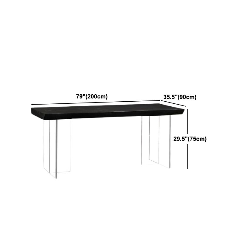 Houten bovenste eettafel traditionele luxe tafel met dubbele voetstukbasis
