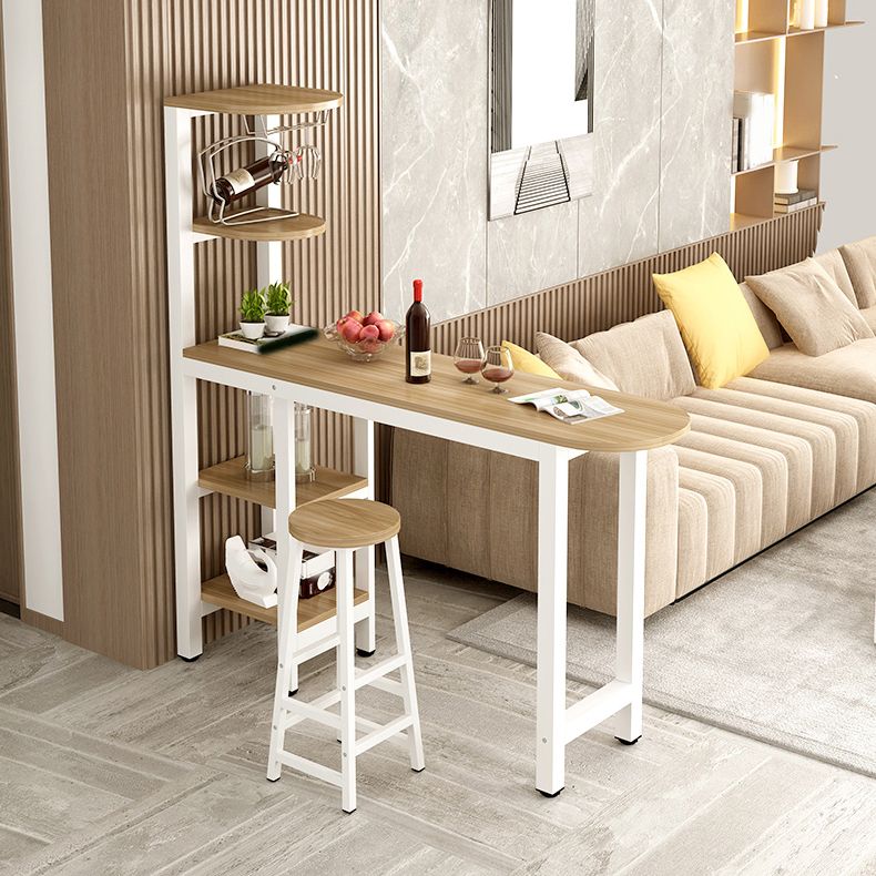 Set da pranzo da pub 1/2 pezzo, tavolo da bar in stile glam con sgabello in metallo
