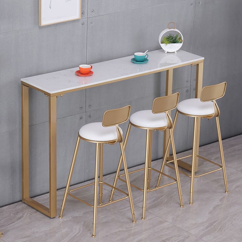 Glam Indoor 1/2/3/4/9 Pub Dining Set Pieces Rectangle White Marble Bistro Set Clearhalo 'Bar Furniture' 'furn' 'furn_home_bar_bar_sets' 'Furniture' 'Home Bars & Bar Sets' 'home_bar_bar_sets' 'Kitchen & Dining Furniture' 1200x1200_b645db15-2b90-43d5-b866-9d39a146f112