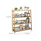 Contemporary Open Back Bamboo Bookshelf Ladder Bookcase with Shelves Clearhalo 'Bookcases' 'furn' 'furn_bookcases' 'Furniture' 'Office Furniture' 1200x1200_b646d040-61ce-46e9-9586-0d1399e90340