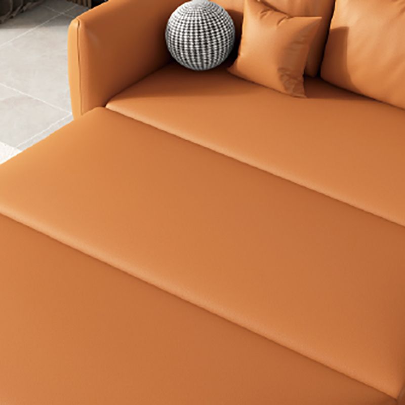 33 "W Bed de la cama escandinava de la cama de cuero incluye sofá durmiente