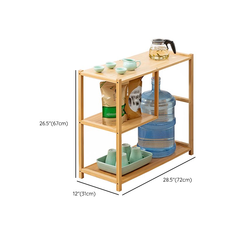 Tavolo d'angolo contemporaneo da 11 "tavolo da legno accento naturale tavolino