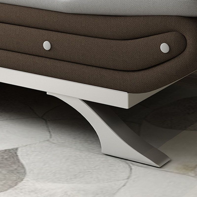 Convertible Sofa Fabric Split Back Sewn Pillow Back Settee for Living Room