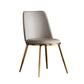 White Upholstered Dining Chair Kitchen Dining Chair with Metal Legs