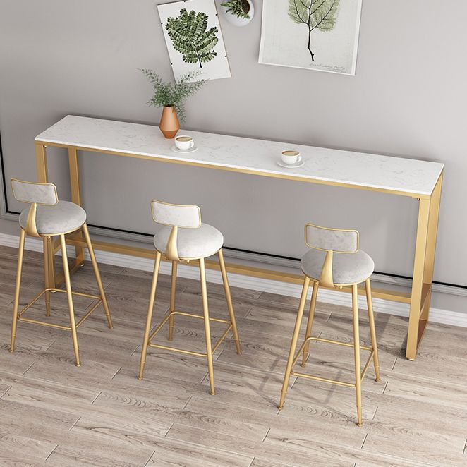 42-inch Height Cocktail Bar Table Glam Style Stone Top Bar Table for Living Room Clearhalo 'Bar Furniture' 'Bar Tables' 'bar_tables' 'furn' 'furn_bar_tables' 'Furniture' 'furniture_bar_tables' 'Kitchen & Dining Furniture' 'kitchen&dining_furn' 'kitchen' 1200x1200_b64a0089-1047-4b36-87fd-755bcf842956