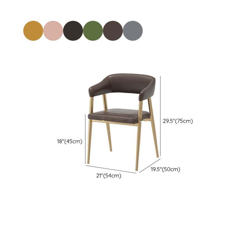 Chaises de restauration de cuisine en faux cuir en cuir avec base en métal