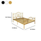 Modern Metal with Headboard with Metal Legs Camelback Open-Frame Bed
