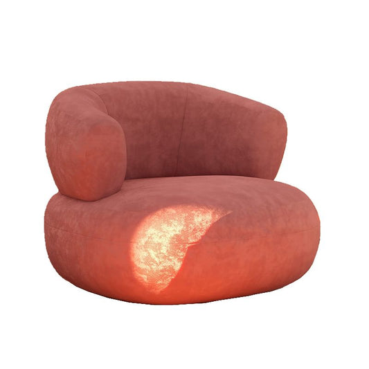 Mid-Century Modern Armless Accent Chair Leather Accent Room Chair for Living Room