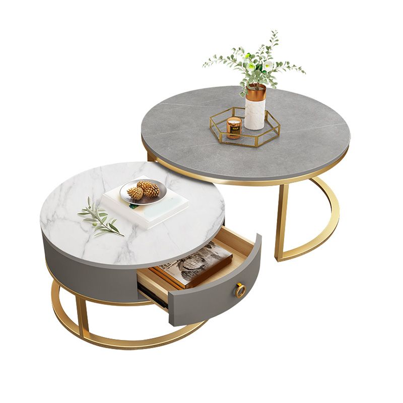 Slate Top Coffee Table Frame Coffee Cocktail Table with Drawers Clearhalo 'Coffee & Accent Tables' 'Coffee Tables' 'coffee_tables' 'furn' 'furn_coffee_tables' 'Furniture' 'Living Room Furniture' 1200x1200_b64c8286-c002-41b9-acc5-d08e4a2b7abd