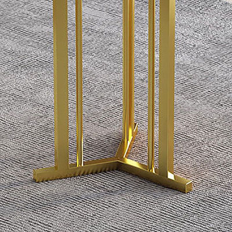 Stone Top Dining Table Contemporary Dining Table with Gold Pedestal Base Clearhalo 'Dining Tables & Seating' 'Dining Tables' 'dining_table' 'furn' 'furn_dining_table' 'Furniture' 'furniture_dining_table' 'Kitchen & Dining Furniture' 'kitchen' 'kitchen_dining_table' 1200x1200_b64cab17-614f-4068-a17f-f23b63f9588f