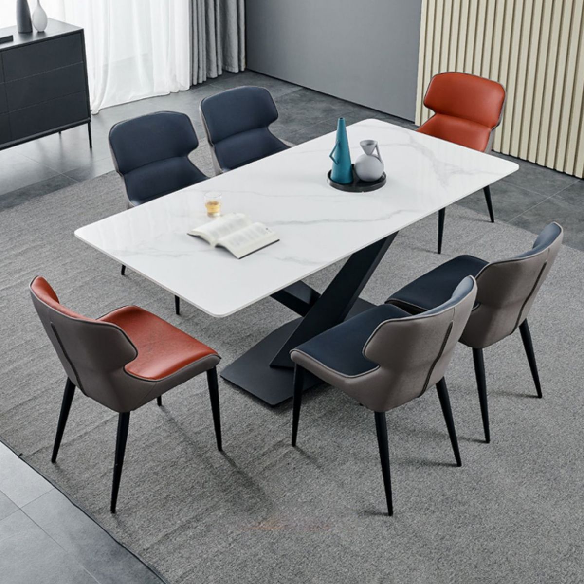 Metal Contemporary Modern Indoor-Outdoor Chair Wingback Side Chair Clearhalo 'Dining Chairs' 'Dining Tables & Seating' 'dining_chair' 'furn' 'furn_dining_chair' 'Furniture' 'furniture_dining_chair' 'Kitchen & Dining Furniture' 1200x1200_b64cc4ac-ef9d-4c90-9179-3a3231d46345