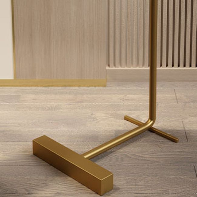 Mesa geométrica de mesa lateral modernista C de metal C con tapa de mármol