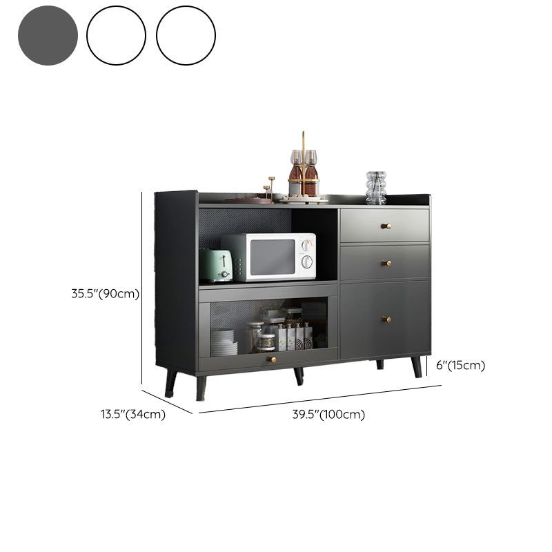 Serveur de restauration de style moderne serveur en bois d'autorisation ouverte de stockage inclus au serveur avec 3 tiroirs