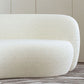Contemporary Curved Sofa in Beige for Apartment 28.35" High Sofa