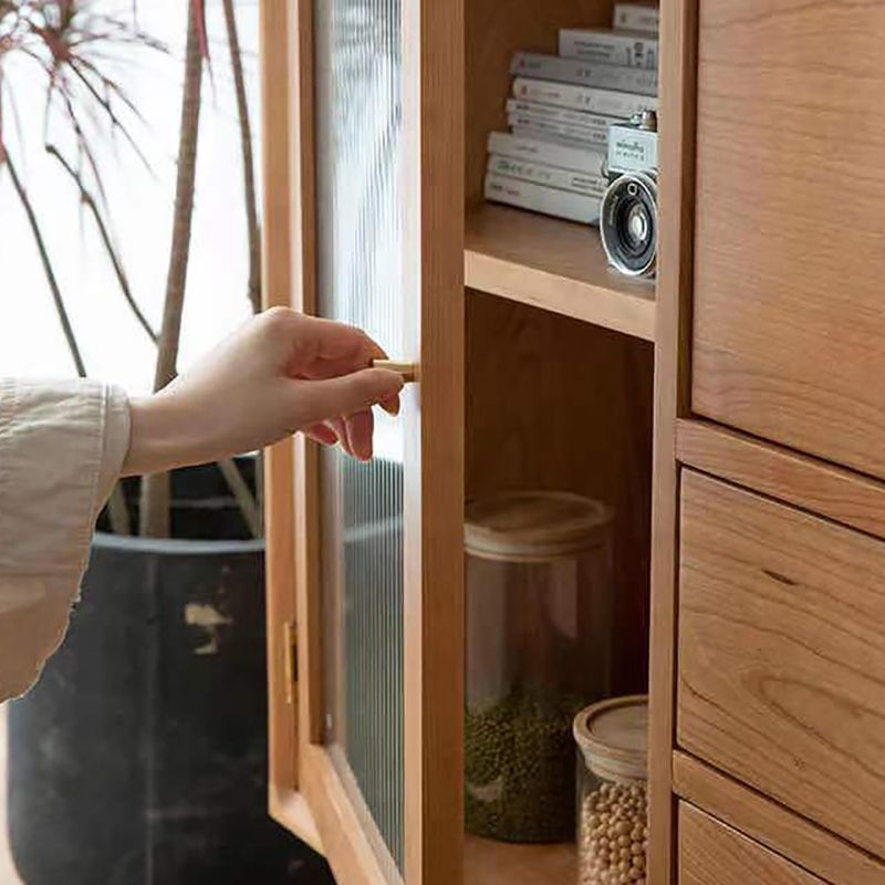 Armario de puertas de estilo glamoroso aparador de madera de 38 pulgadas para cocina