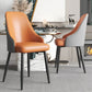 Industrial Style Side Chair Leather Side Dining Chair with Metal Base Clearhalo 'Dining Chairs' 'Dining Tables & Seating' 'dining_chair' 'furn' 'furn_dining_chair' 'Furniture' 'Kitchen & Dining Furniture' 1200x1200_b65447eb-b709-4223-acfd-53c19d5a1bc3