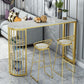 1/3 Pieces Luxurious Irregular Shape Pub Table Set Artificial Marble Top Table Set Clearhalo 'Bar Furniture' 'furn' 'furn_home_bar_bar_sets' 'Furniture' 'Home Bars & Bar Sets' 'home_bar_bar_sets' 'Kitchen & Dining Furniture' 1200x1200_b655d87d-29d0-46b5-874a-ef782c23f7f9