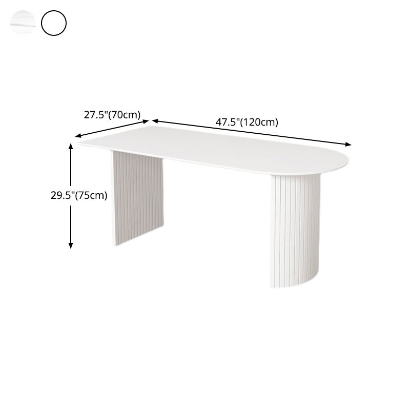 Sinteriger Stein Esstisch Moderner weißer Esstisch mit Holzbasis