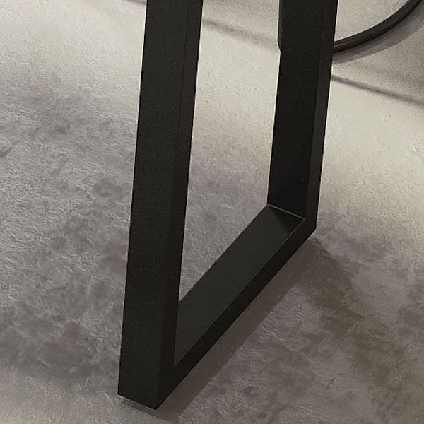 Tavolo da pub rettangolare top in legno pino tavolo da bar moderno con doppio piedistallo in nero