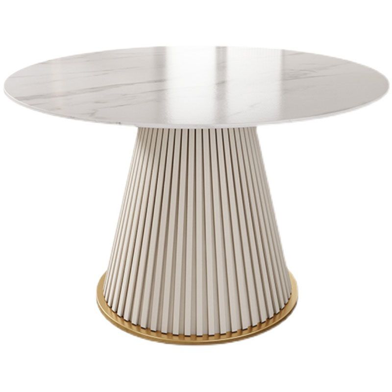 Glam 1/5 Pieces Dining Set Round Stone Dining Table for Kitchen Dining Room Clearhalo 'Dining Room Sets' 'Dining Tables & Seating' 'dining_room_set' 'furn' 'furn_dining_room_set' 'Furniture' 'furniture_dining_room_set' 'Kitchen & Dining Furniture' 1200x1200_b65a47bc-de71-4109-9026-8f24f41bc71f