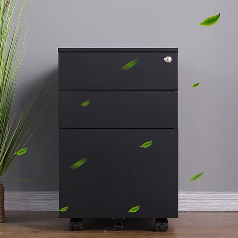 Contemporary File Cabinets Steel Frame Electronic Lock Mobile Filing Cabinet with Wheels Clearhalo 'Filing Cabinets' 'filling_cabinets' 'furn' 'furn_filling_cabinets' 'Furniture' 'Office Furniture' 1200x1200_b65bf069-8b09-484d-8b00-c8760b13fda5