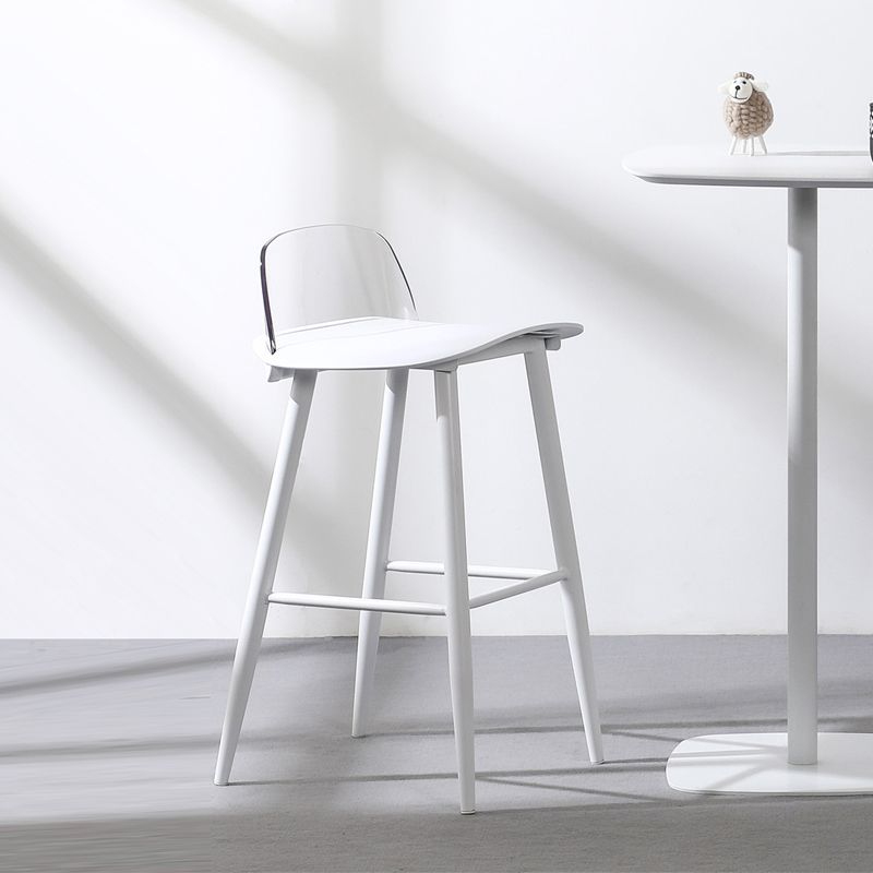 Scandinavian Style Acrylic Bar stool with Square Seat Counter Stool for Kitchen Bar Clearhalo 'Bar Furniture' 'Bar Stools' 'bar_stools' 'furn' 'furn_bar_stools' 'furniture_bar_stools' 'Kitchen & Dining Furniture' 'kitchen&dining_furn' 'kitchen' 'kitchen_furn' Furniture' 1200x1200_b65c7271-a1c9-4e4b-a8ce-7bd184605311
